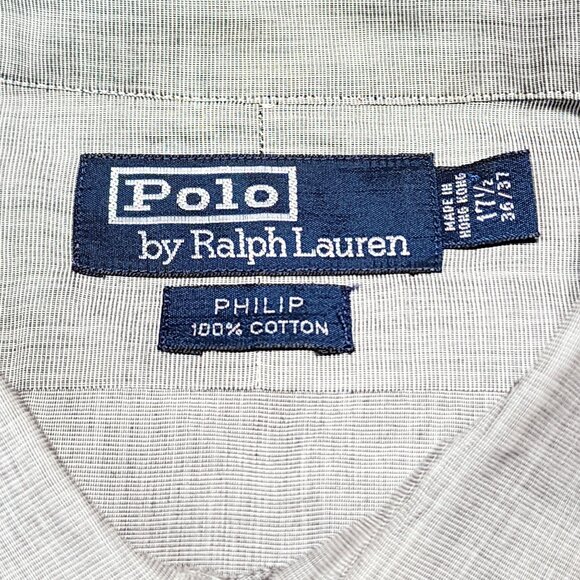 Polo Ralph Lauren Mens Gray Button-Up Shirt Philip Style Size L - Picture 5 of 6